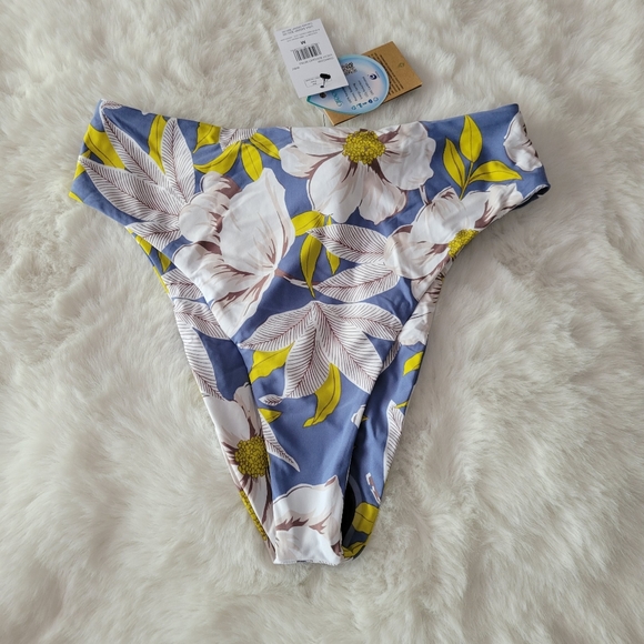 🐠VOLCOM VACAY BOUQUET RETRO BIKINI BOTTOM SIZE M - Picture 4 of 5